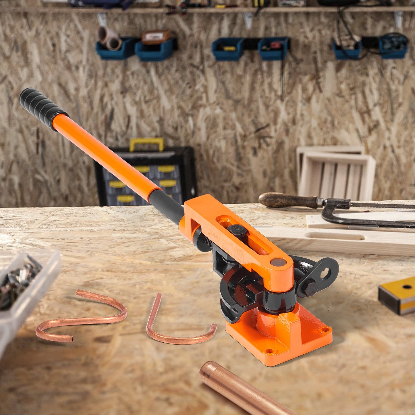 Rohrbiegegerät, manuell, 9,5 mm bis 25,4 mm Außendurchmesser, mit 7 Biegebacken, 180°-Biegewerkzeug für Kupfer- und Aluminiumrohre, geeignet für Klimaanlagen, Kühlschränke und Autoreparaturen