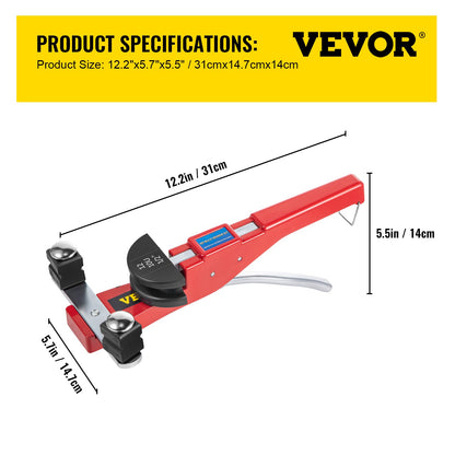 Manuelles Rohrbiegeset mit 7 Köpfen (1/4" bis 7/8") und Multifunktions-Ratschen-Rohrbieger