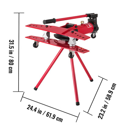 Manuelle Rohrbiegemaschine, Klempnerwerkzeug 16T, Rohrbiegemaschine 1/2-2 Zoll, Rohrbiegemaschine Ø22 mm-Ø60 mm, Rohrbiegemaschine für Heizungs- und Rohrleitungsbau