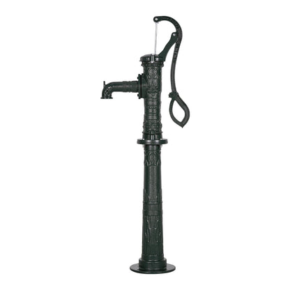 Handpumpe für Brunnen, max. Förderhöhe 6 m, antike gusseiserne Handpumpe mit höhenverstellbarem Sockel, NPT 1-1/4"-Anschluss, einfache Installation, für Garten, Teich, Hof, Bauernhof, Grünflächen