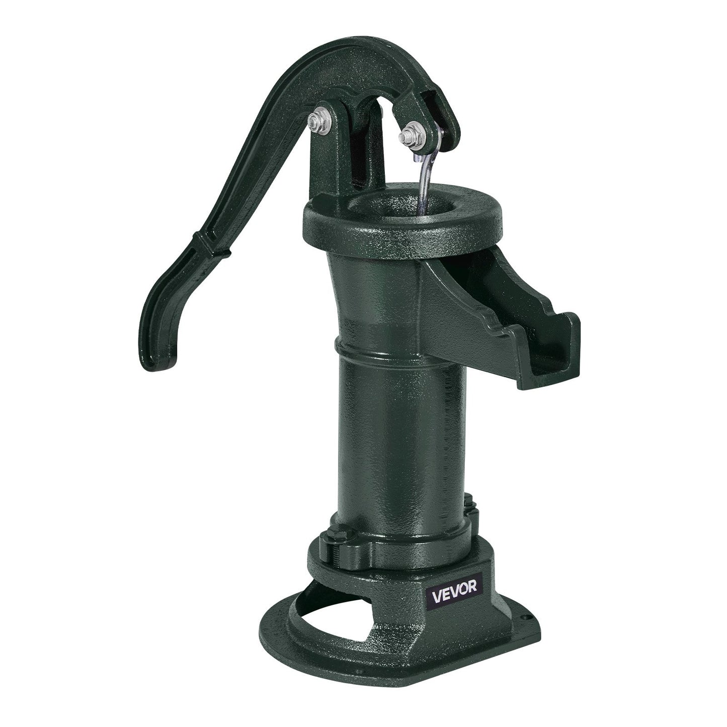 Handpumpe für Brunnen, maximale Förderhöhe 7,6 m, antike gusseiserne Handpumpe, NPT 1-1/4-Zoll-Anschluss, einfache Installation, traditionell für Garten, Teich, Hinterhof, Bauernhof und mehr