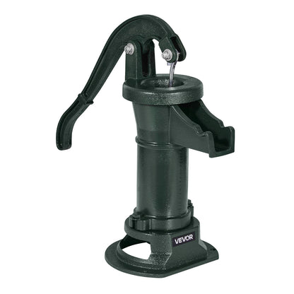 Handpumpe für Brunnen, maximale Förderhöhe 7,6 m, antike gusseiserne Handpumpe, NPT 1-1/4-Zoll-Anschluss, einfache Installation, traditionell für Garten, Teich, Hinterhof, Bauernhof und mehr