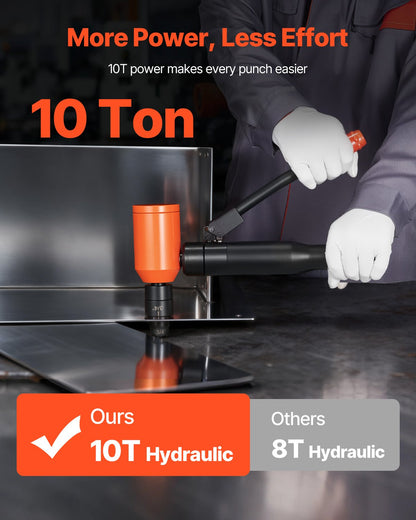 Knockout Punch Set, 98.07 kN Hydraulic Knockout Set, 12.7 to 50.8mm KO Tool Kit Hole Making Tool, KO Tools Kit W/6 Dies for Metal Electrical Cabinets, Electrical Control Cabinets, Switch Cabinet