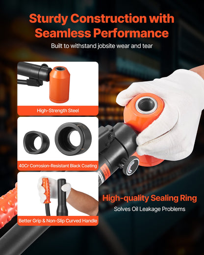 Knockout Punch Set, 98.07 kN Hydraulic Knockout Set, 12.7 to 50.8mm KO Tool Kit Hole Making Tool, KO Tools Kit W/6 Dies for Metal Electrical Cabinets, Electrical Control Cabinets, Switch Cabinet