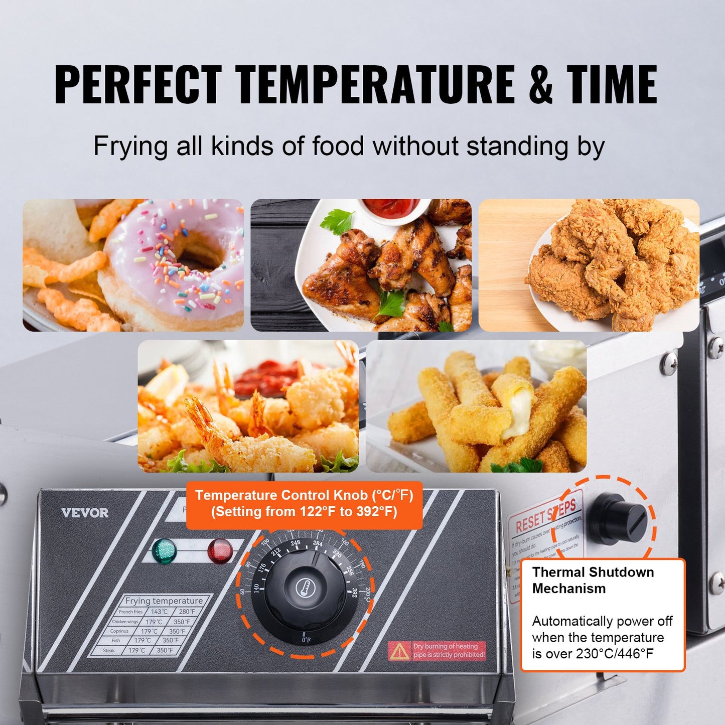 Commercial Electric Deep Fryer Countertop Deep Fryer Dual Detachable Tanks