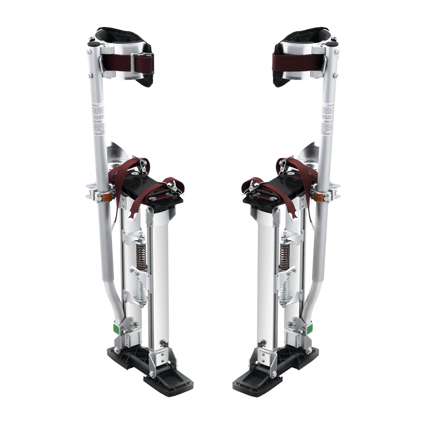 Drywall Stilts, 46 cm-76 cm Adjustable Aluminum Tool Stilts with Protective Knee Pads, Durable and Non-slip Work Stilts for Sheetrock Painting, Walking, Taping, Silver