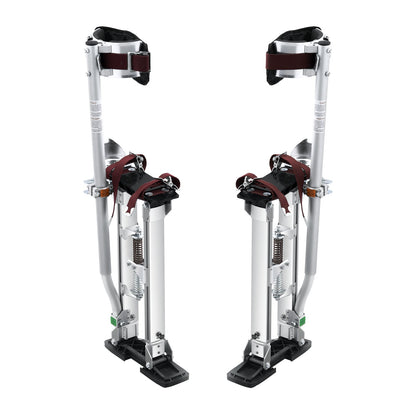 Drywall Stilts, 46 cm-76 cm Adjustable Aluminum Tool Stilts with Protective Knee Pads, Durable and Non-slip Work Stilts for Sheetrock Painting, Walking, Taping, Silver