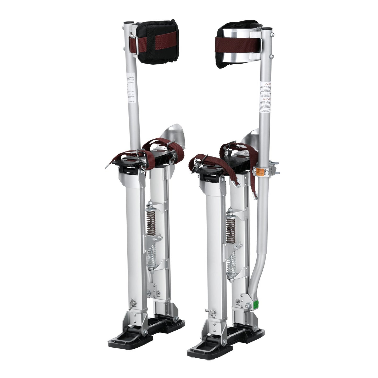 Drywall Stilts, 46 cm-76 cm Adjustable Aluminum Tool Stilts with Protective Knee Pads, Durable and Non-slip Work Stilts for Sheetrock Painting, Walking, Taping, Silver