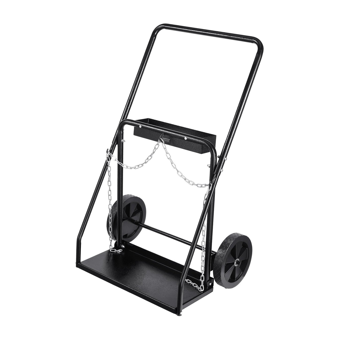 Dual Welding Cylinder Cart, Oxygen Acetylene Tank Cart with 440LBS Static Weight Capacity, 10-Inch Solid Wheels and Tank Storage Safety Chains, Suitable for Double 12.5-Inch Dia. Gas Cylinders