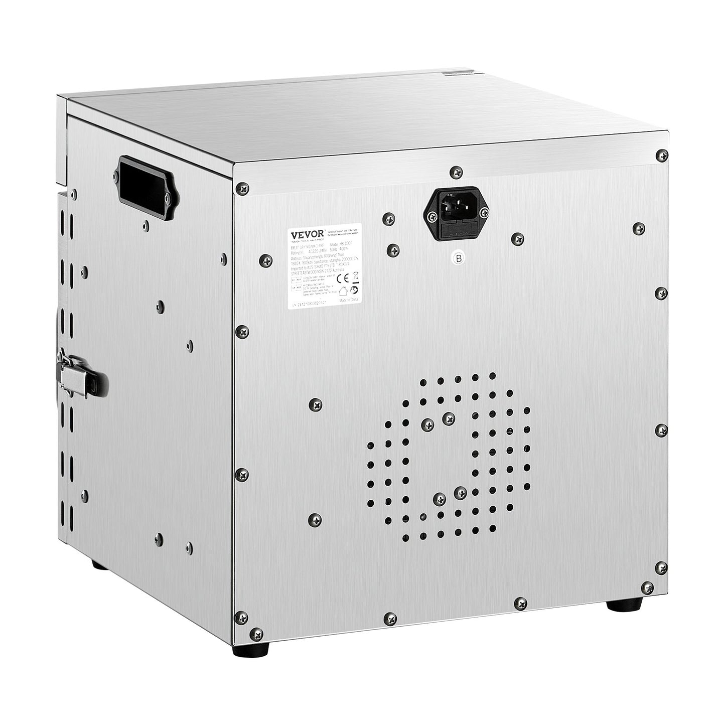 Dörrgerät, 8 Edelstahl-Einschübe, 400-W-Elektro-Lebensmitteltrockner mit einstellbarer Temperatur und 24-Stunden-Timer, Gefriertrockner für Trockenfleisch, Fleisch, Obst, Gemüse, Kräuter, Hundeleckerlis