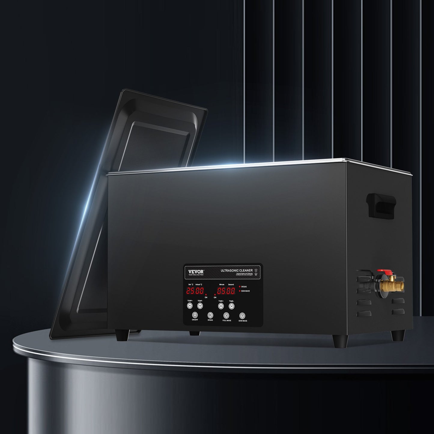 30-Liter-Ultraschallreiniger, 600-W-Digital-Ultraschallreinigungsgerät mit verbesserter Entgasung und Schonmodus, 40-kHz-Industrie-Ultraschallreiniger mit Timer und Heizung für Werkzeuge zur Schmuckreinigung