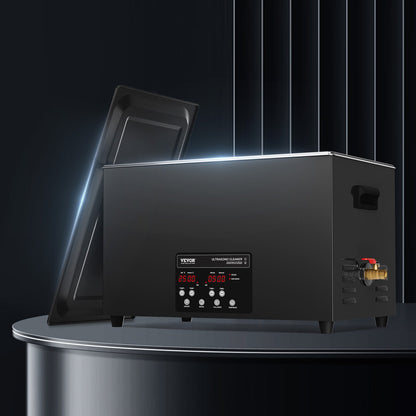 30-Liter-Ultraschallreiniger, 600-W-Digital-Ultraschallreinigungsgerät mit verbesserter Entgasung und Schonmodus, 40-kHz-Industrie-Ultraschallreiniger mit Timer und Heizung für Werkzeuge zur Schmuckreinigung