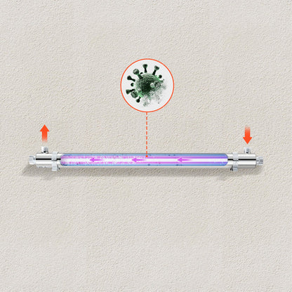 UV Water Purifier, 55W 12GPM, 220V Versatile Ultraviolet Water Purifier Filter with Stainless Steel Housing, Whole House UV Water Filter with Quartz Sleeve Fit for Shower/Drinking/Cleaning