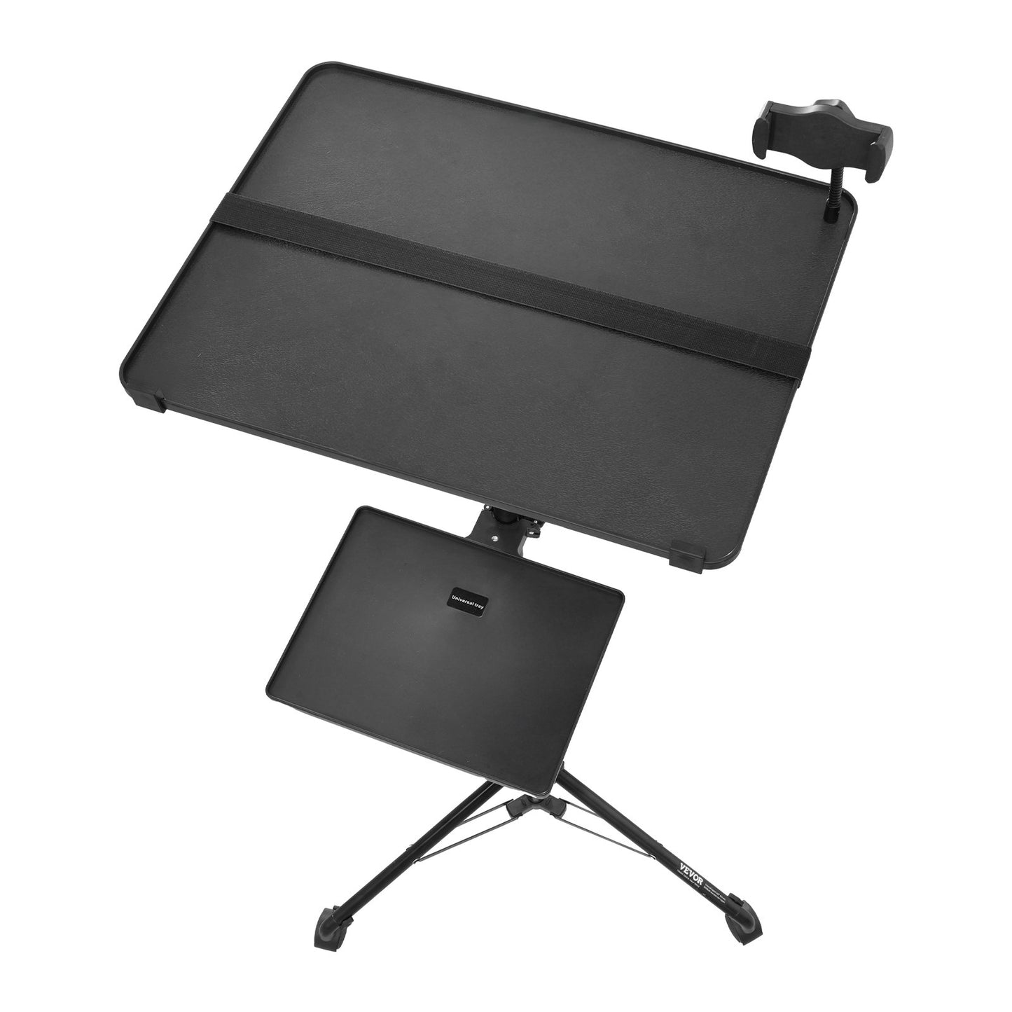 Projector Stand with Wheels, Laptop Stand Tripod Adjustable Height from 31.3 to 67.3", Projector Tripod Stand with 2 Trays & Gooseneck Phone Holder, for Outdoor Movies, Home, Office or Studio