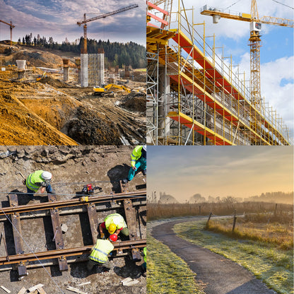 1,65 m Aluminiumstativ + 5 m lange, 5-teilige Laser-Nivellierlatte für Rotationslaser