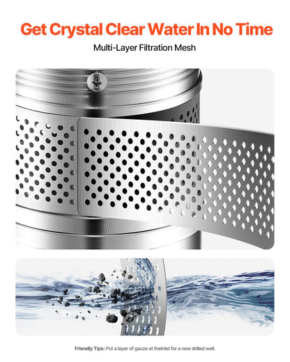 Tiefbrunnen-Tauchpumpe, 750 W Leistung, 230 V, 100 l/min Fördermenge, 75 m Förderhöhe, mit 20 m Kabel, Edelstahl-Wasserpumpe, für industrielle Bewässerung und Hausgebrauch, Schutzart IP68 (wasserdicht).