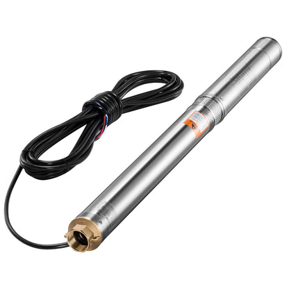 Tiefbrunnen-Tauchpumpe, 550 W Leistung, 230 V, 100 l/min Fördermenge, 53 m Förderhöhe, mit 20 m Kabel, externer Steuereinheit, Edelstahl-Wasserpumpe, für industrielle Bewässerung und Hausgebrauch, Schutzart IP68