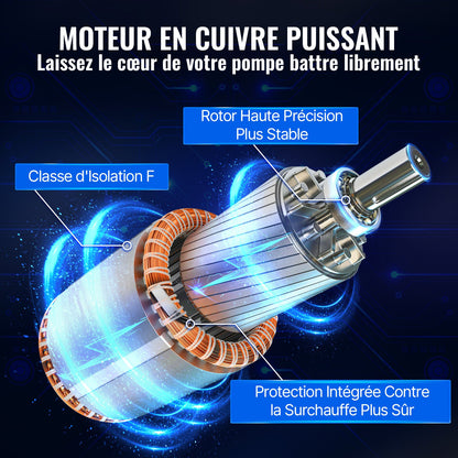 Tiefbrunnen-Tauchpumpe, 370 W, 230 V/50 Hz, 110 l/min, 44 m Förderhöhe, mit 20 m Kabel und externem Steuergerät, 10,2 cm Edelstahl-Wasserpumpe für Industrie, Bewässerung und Haushalt, IP68 wasserdicht