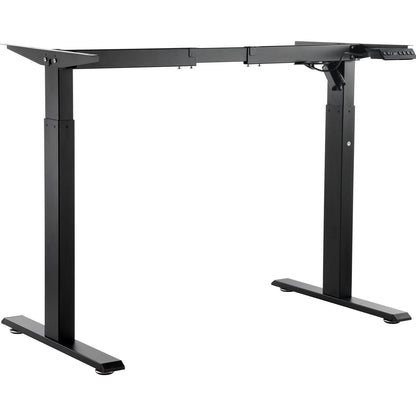 Stehschreibtischgestell, höhenverstellbar von 70 bis 117 cm und längenverstellbar von 95 bis 158 cm, elektrisch verstellbare Stehschreibtischbeine, ergonomische DIY-Arbeitsplatzbasis für Zuhause und Büro (nur schwarzes Gestell)