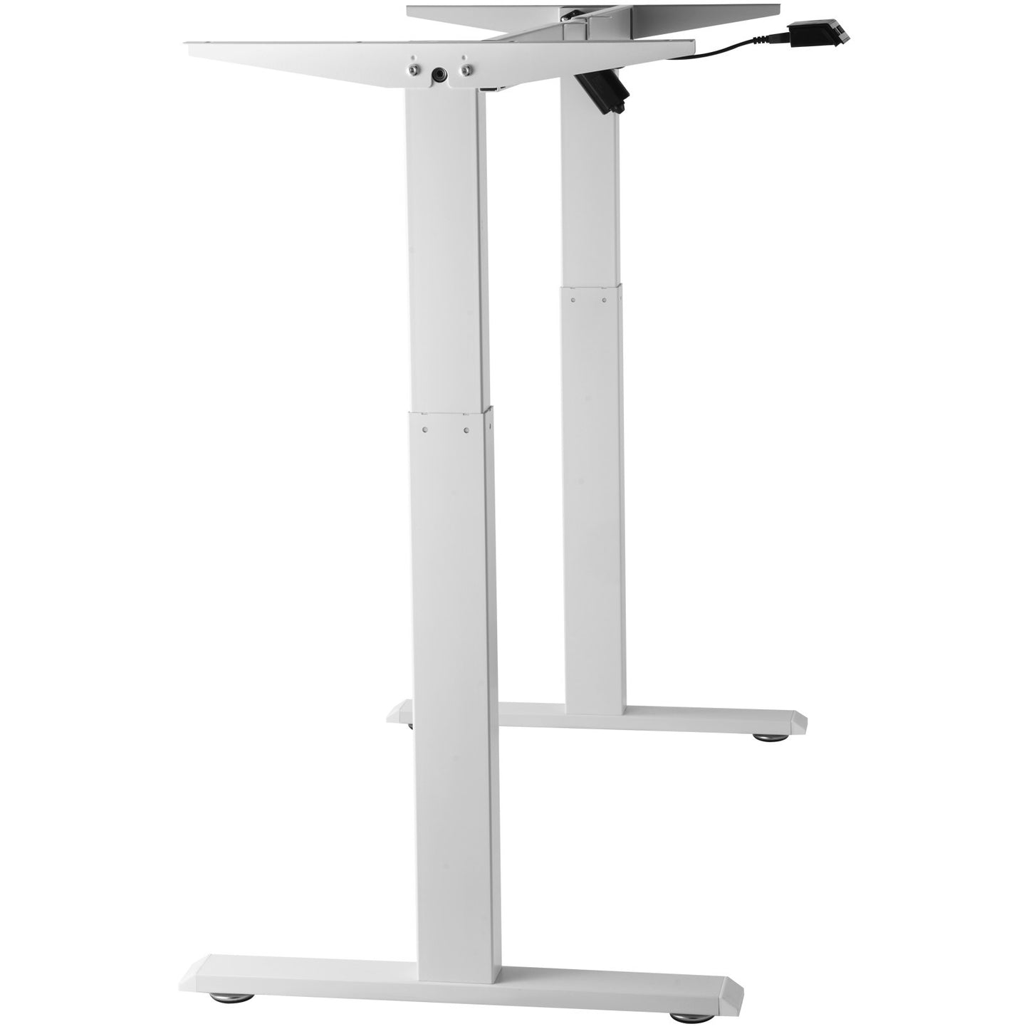 Standing Desk Frame, Adjustable 70-117 cm Height & 95-158 cm Length Electric Stand Up Computer Desk Legs, Ergonomic DIY Workstation Base for Home and Office (White Frame Only)