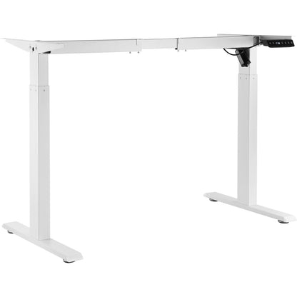 Standing Desk Frame, Adjustable 70-117 cm Height & 95-158 cm Length Electric Stand Up Computer Desk Legs, Ergonomic DIY Workstation Base for Home and Office (White Frame Only)