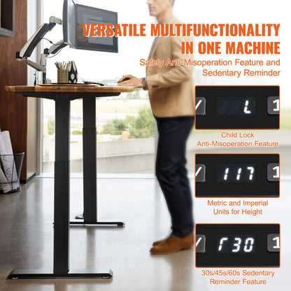 Elektrischer Stehschreibtischrahmen, höhenverstellbar von 70 bis 117 cm