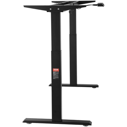 Electric Standing Desk Frame Dual Motor Adjustable 70-117 cm H Black