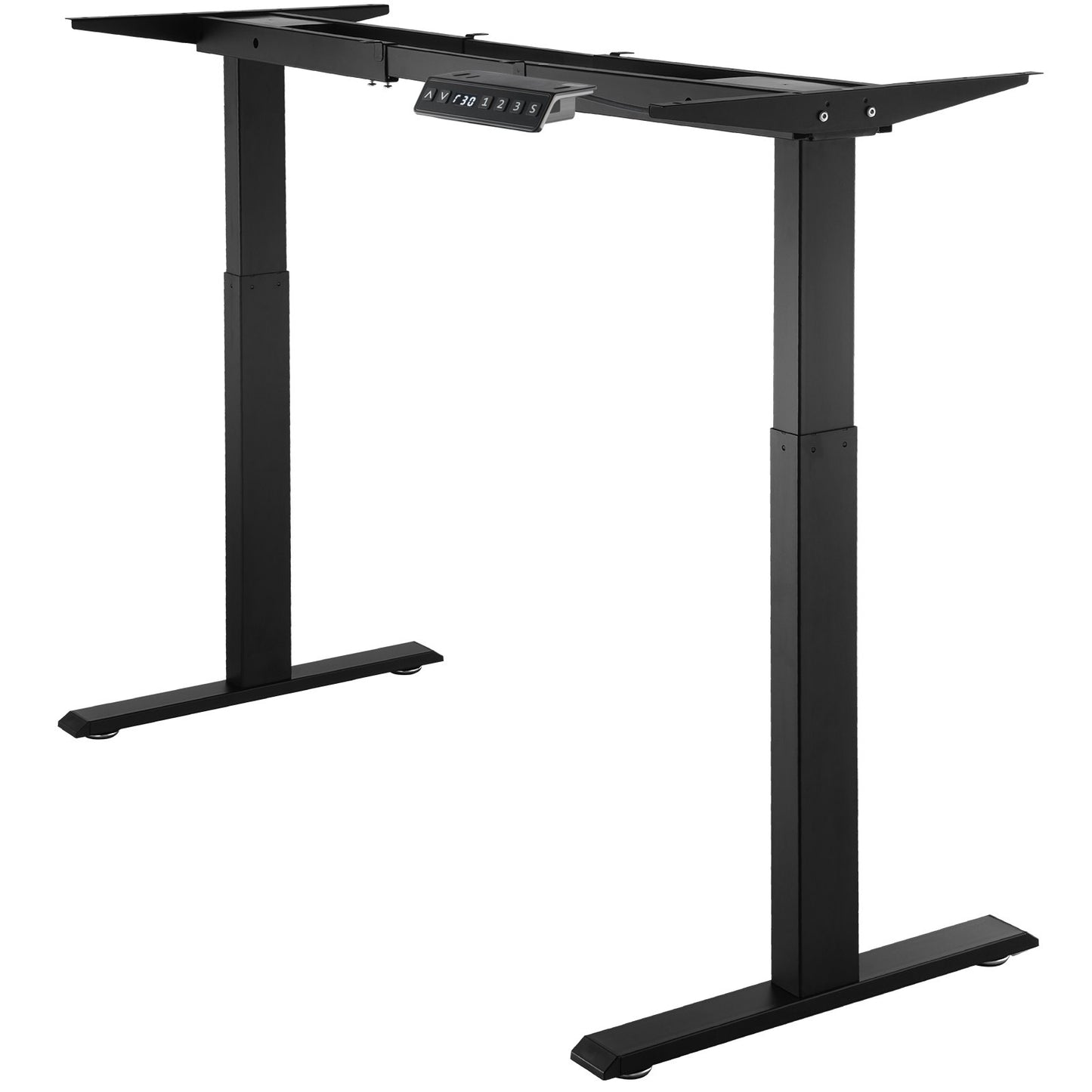 Electric Standing Desk Frame Dual Motor Adjustable 70-117 cm H Black