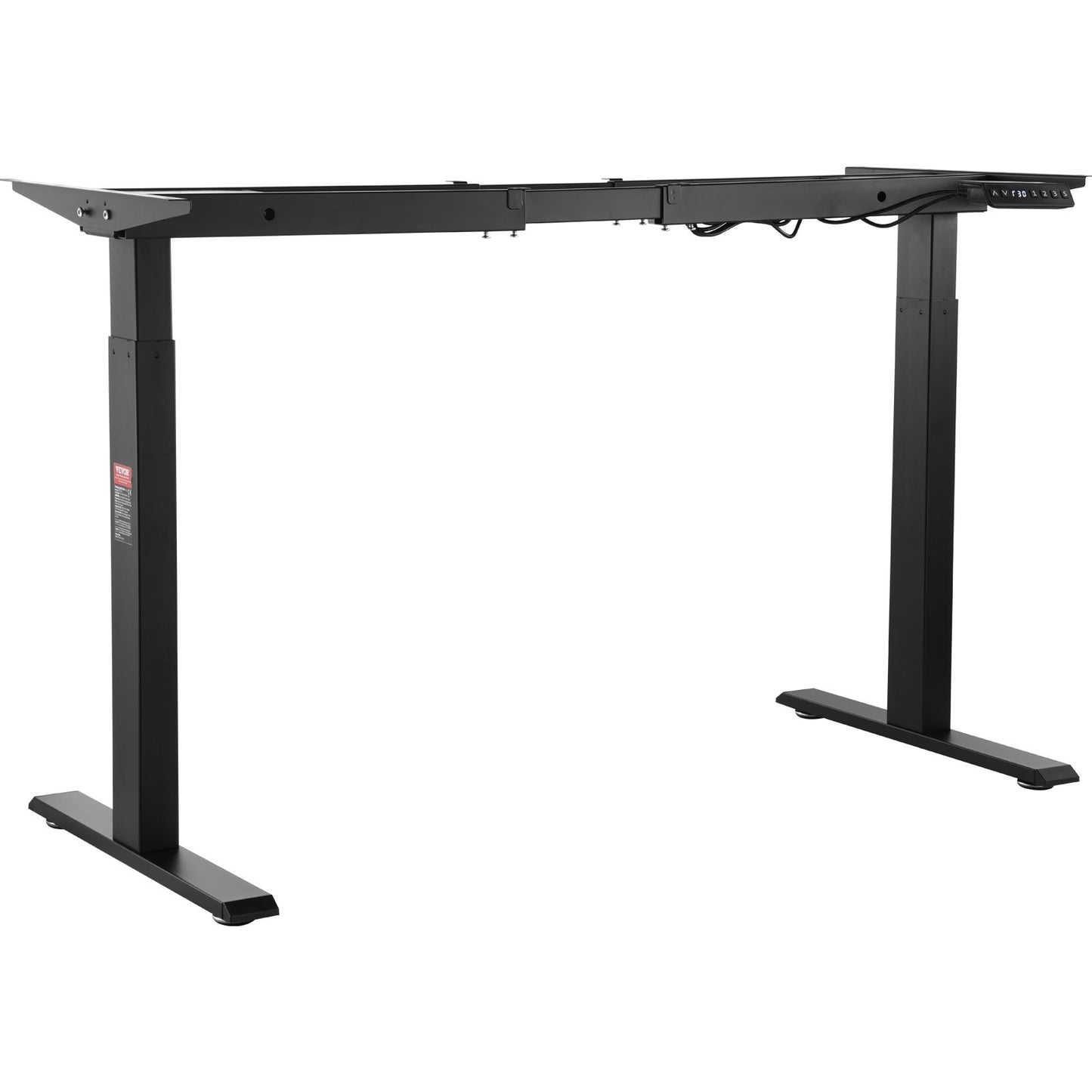 Electric Standing Desk Frame Dual Motor Adjustable 70-117 cm H Black
