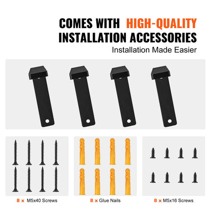 Regalträger, Schwerlast-Wandregalträger 10 x 6 Zoll, 4 Stück, 5 mm dick, matt schwarz, L-förmiger Regalträger aus Stahl mit einer Tragkraft von 72,5 kg