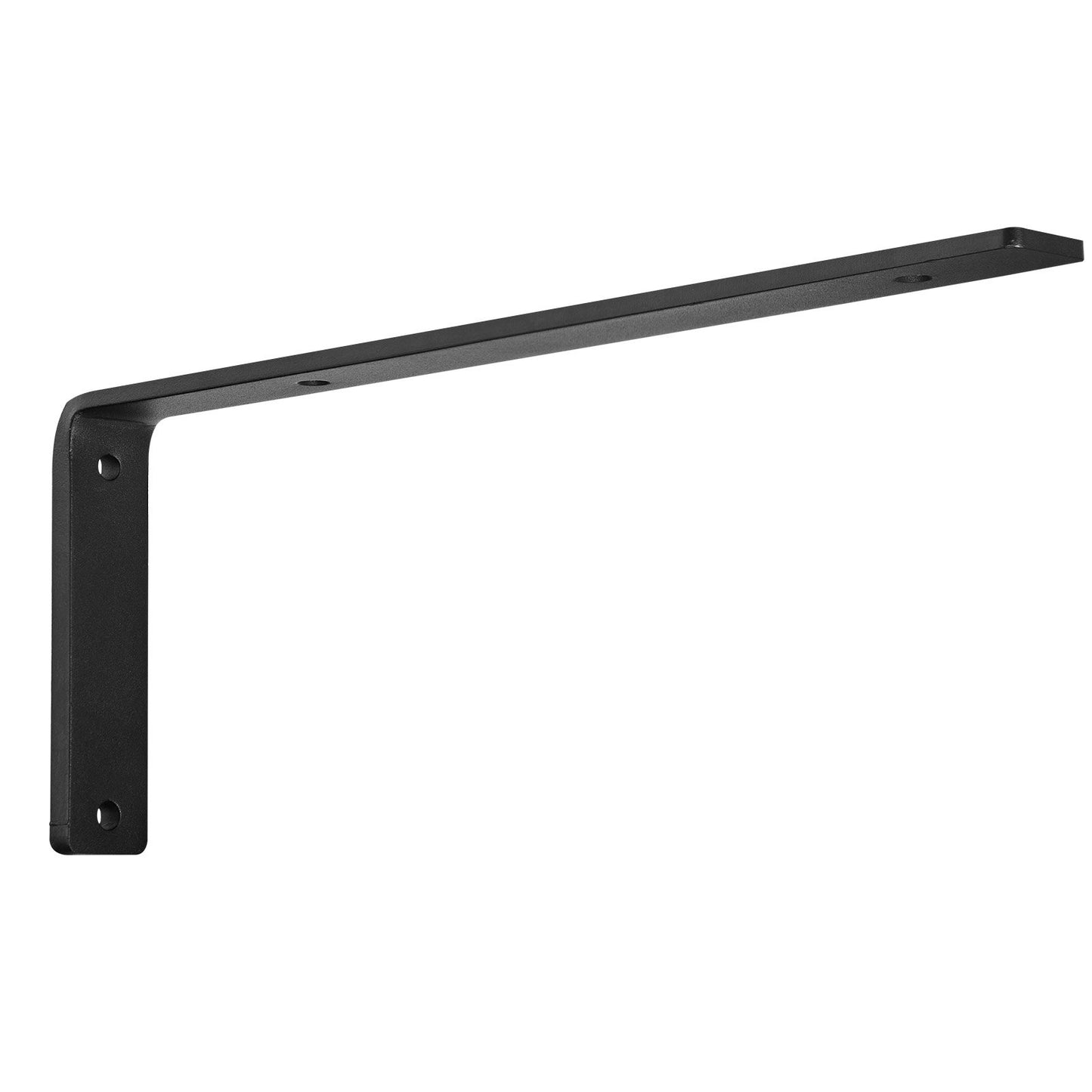 Shelf Bracket, 16 x 6 in 4 Pcs, Heavy Duty Floating Shelf Brackets, Brackets for Shelves, 10mm Thick Matte Black L Shelf Bracket,Steel Shelving Brackets with 160 lbs Load Capacity