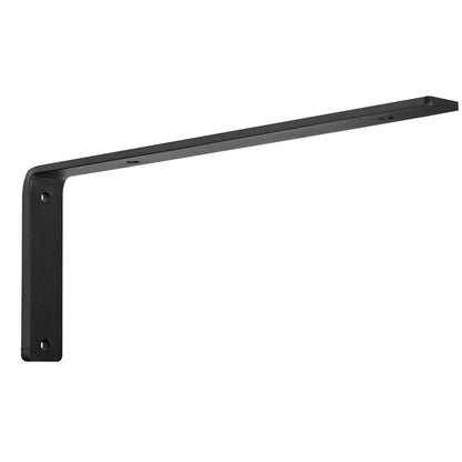 Shelf Bracket, 16 x 6 in 4 Pcs, Heavy Duty Floating Shelf Brackets, Brackets for Shelves, 10mm Thick Matte Black L Shelf Bracket,Steel Shelving Brackets with 160 lbs Load Capacity