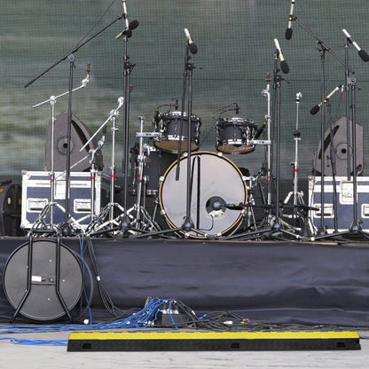 Kabelschutzrampe, 91,8 x 25 x 4,3 cm, 2-Kanal, Tragfähigkeit 9979 kg/Achse, robuste TPU-Kabelabdeckung, Schlauchschutzrampe, Einfahrtsrampe, Geschwindigkeitsbegrenzung mit aufklappbarer TPR-Abdeckung, für den Innen- und Außenbereich