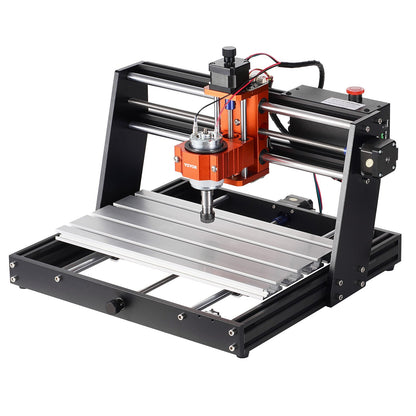 CNC-Fräsmaschine, 120 W, 3-Achsen-GRBL-Steuerung, Bausatz für Holzbearbeitung (Gravieren, Schnitzen, Fräsen), Arbeitsbereich: 300 x 200 x 72 mm, 1200 U/min, geeignet für Holz, Acryl, MDF, PVC, Kunststoff und Schaumstoff