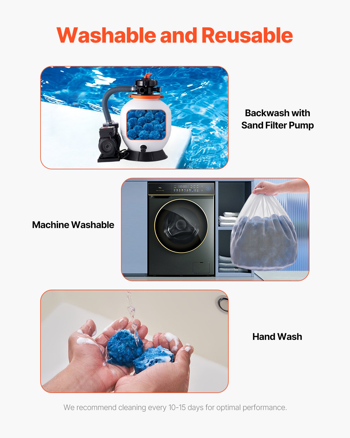 Pool Filter Balls for Sand Filter, 1.8 kg/4 lbs, Filter Balls Replace Pool Filter Sand, Reusable Blue Polyester Fiber Filter Media with Wash Bag, for Swimming Pool Aquarium Tank Above Ground Pool