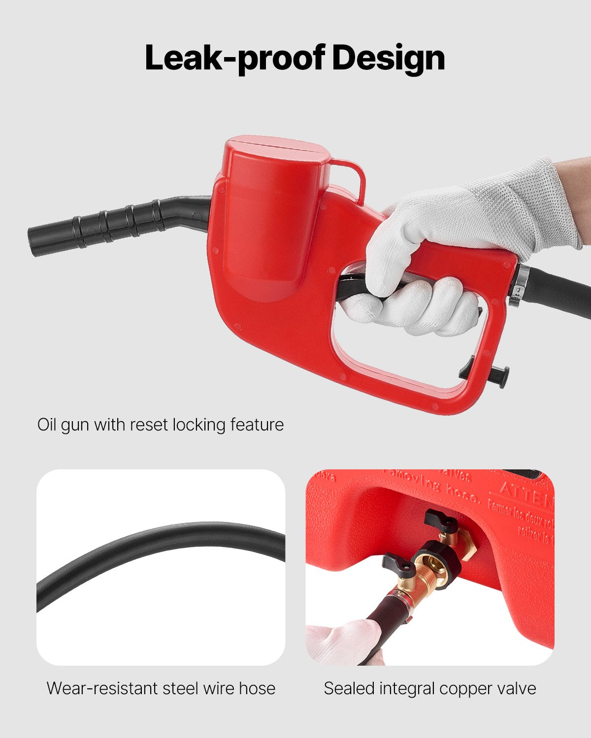 Fuel Caddy, 15 Gallon, Portable Fuel Tank with Gravity & Hand Pump Modes, Fuel Tank Container with Wheels, 10 ft Delivery Hose & Manual Pump, Gas Caddy for Motorboats, ATVs, Gasoline & Diesel