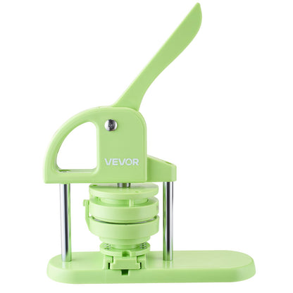 Buttonmaschine, 58 mm / 75 mm 2-in-1, Kunststoff-Pin-Maschine mit 200 Button-Rohlingen, Kreisschneider und Zauberbuch, verstärkter ergonomischer Griff, für selbstgemachte Anstecknadeln und personalisierte Pins, Grün