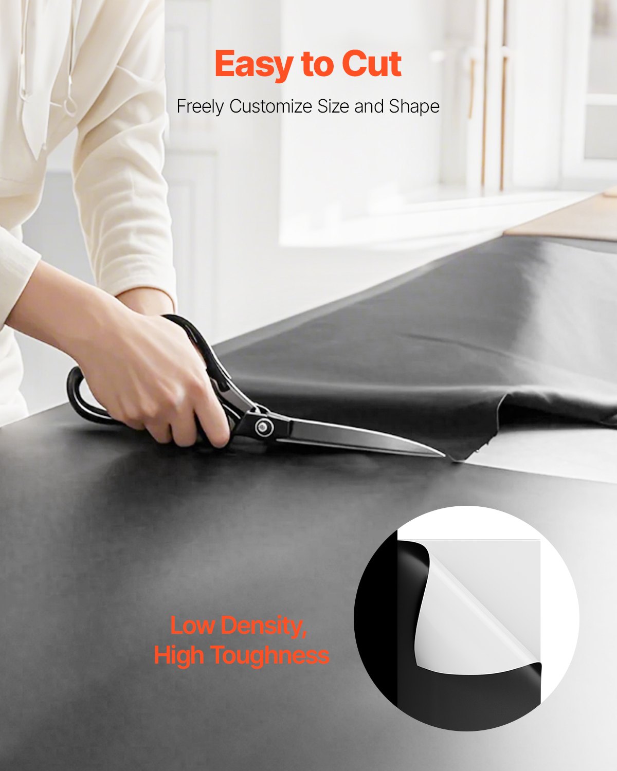 10 Mil starke, hochbelastbare Kunststofffolie, 10' x 100', dicke Kunststofffolienrolle, Abdeckplane für Maler, geeignet für Kriechkeller, Dampfsperre, schwarz-weiß, vielseitig einsetzbar