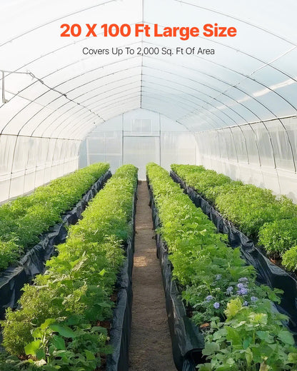 10 Mil starke, hochbelastbare Kunststofffolie, 20' x 100', dicke Kunststofffolienrolle, Abdeckplane/Malerplane, Polyethylen-Abdeckung für Kriechkeller, Dampfsperre, Mehrzweck, Schwarz