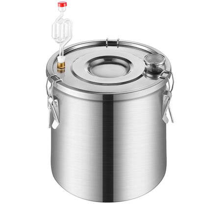 Alcohol Still, 8 Gal / 30 L Stainless Steel Water Alcohol Distiller with Copper Coil for Fast Cooling, Dual Condenser Distiller Kit with Secondary Distillation, for Wine Whisky Brandy, Silver