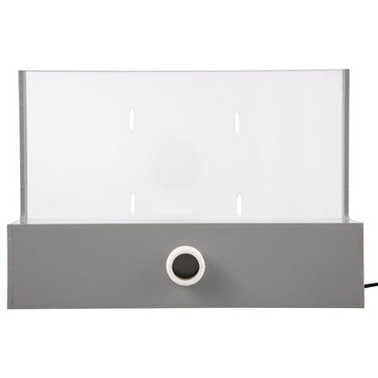 Pool Fountain Spillway 11.8x3.2x8.1 Inches, Fountain Spilway Blue Strip LED Light, Pool Waterfall Fountain Solid Acrylic, Pool Waterfall for Garden Pond, Swimming Pool, Squares