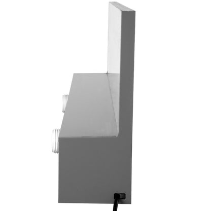 Überlauf für Poolbrunnen, 92 x 8 x 21 cm, LED-Wasserfallbrunnen mit 17 Farben, Pool-Wasserfall-Set mit Fernbedienung, Überlauf aus massivem Acryl für Gartenteiche und Schwimmbecken, quadratisch