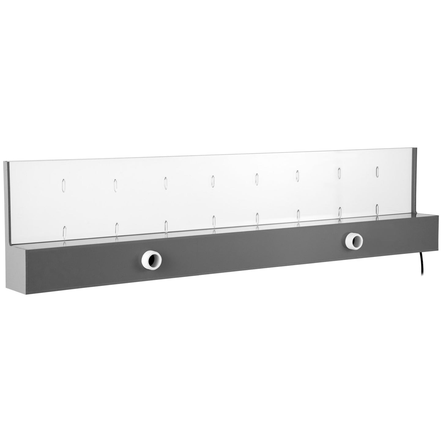 Überlauf für Poolbrunnen, 92 x 8 x 21 cm, LED-Wasserfallbrunnen mit 17 Farben, Pool-Wasserfall-Set mit Fernbedienung, Überlauf aus massivem Acryl für Gartenteiche und Schwimmbecken, quadratisch