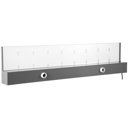 Überlauf für Poolbrunnen, 92 x 8 x 21 cm, LED-Wasserfallbrunnen mit 17 Farben, Pool-Wasserfall-Set mit Fernbedienung, Überlauf aus massivem Acryl für Gartenteiche und Schwimmbecken, quadratisch