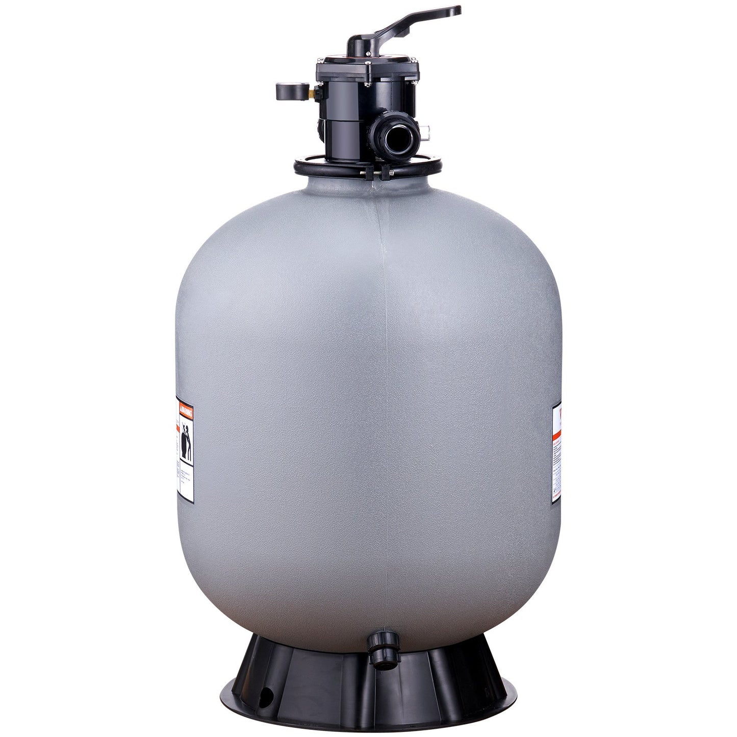 Sand Filter, 24-inch, Up to 65 GPM Flow Rate, Above Inground Swimming Pool Sand Filter System with 7-Way Multi-Port Valve, Filter, Backwash, Rinse, Recirculate, Waste, Winter, Closed Functions
