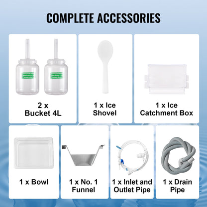 Gewerbliche Schneeflocken-Eismaschine, 240 kg/24 h, Eismaschine mit Edelstahl-Eisraspel, elektrische Schneekegelmaschine, Flüssigkeitskühlsystem für schnelle Wärmeableitung, Eiscreme