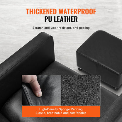 Shampoo-Waschstuhl, 300 kg Tragkraft, Salon- und Spa-Haarwaschstation, Shampoo-Becken und Stuhl für Friseure, Beauty-Spa-Massage-Friseurausstattung mit Keramikbecken und breiter Fußstütze