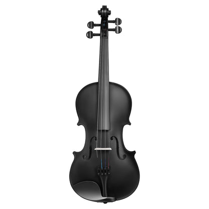 Violine 355 mm Größe 4/4 Geigenset aus Massivholz für Anfänger mit Koffer und Kolophonium schwarz