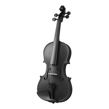 Violine 355 mm Größe 4/4 Geigenset aus Massivholz für Anfänger mit Koffer und Kolophonium schwarz