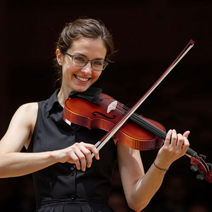 Violine 4/4, 355 mm, Massivholz, für Anfänger, mattbraun gemustert